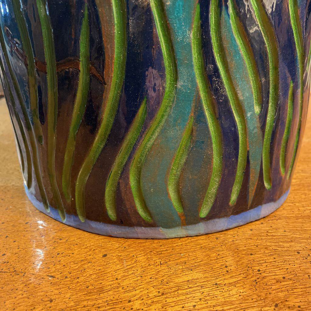 Pottery Tropical Fish Vessel UNIQUE FINDS