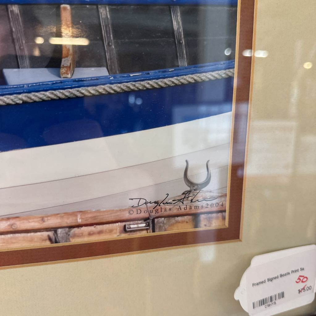 Framed Signed Boats Print