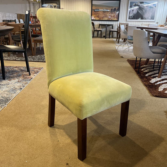 Yellow Velvet Rolled Back Dining Chair SET of 2 C DINING CHAIRS
