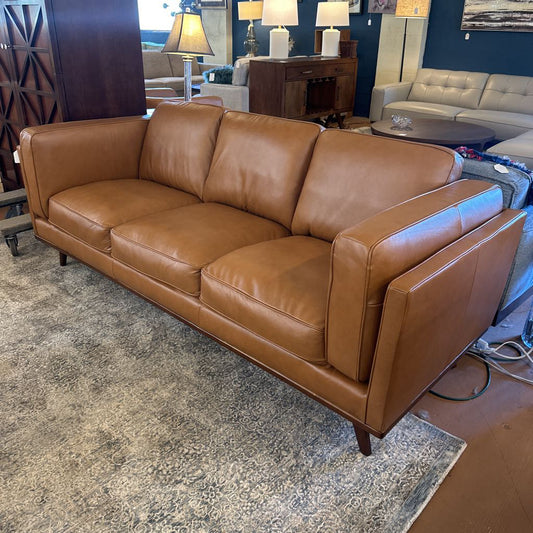 Karlstad Chestnut Leather Sofa U SOFAS