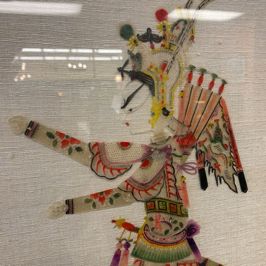 Asian Style Framed Shadow Puppet ART