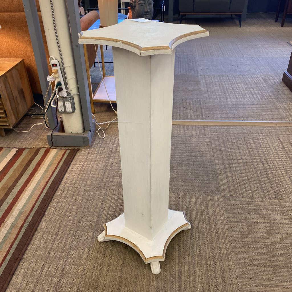 White & Gold Pedestal Stand SMALLS