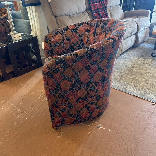 Patterned Geometric Accent Chair w/ Wheels U ACCENT CHAIRS