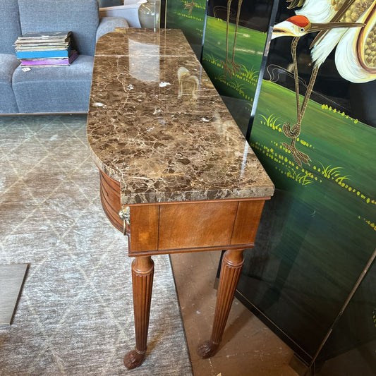 Henredon Natches Marble Console w/ Drawers (AS IS) C CONSOLE TABLES