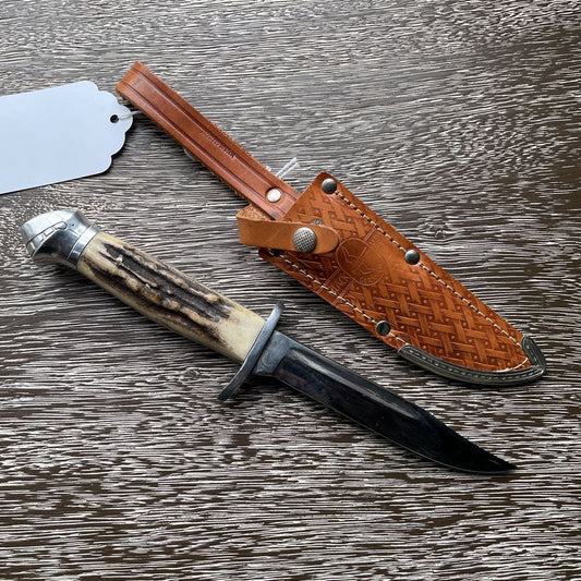 Blackhawk Solingen, Germany Knife with Leather Sheath UNIQUE FINDS