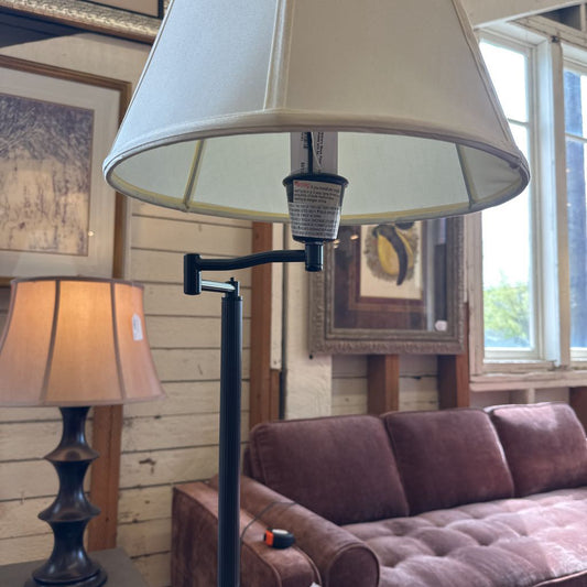 Contemporary Black Floor Lamp w/adjustable arm LAMPS