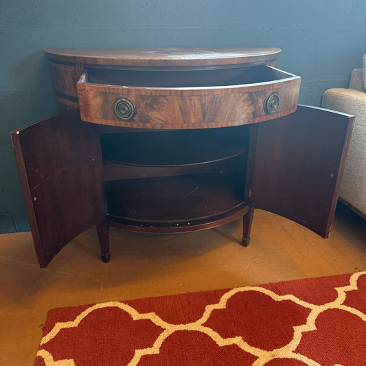 Federal Style Mahogany Demilune Console C CONSOLE TABLES