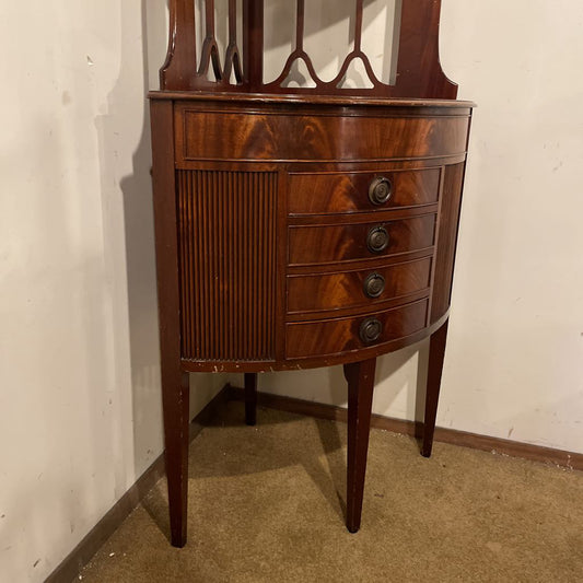 Antique Mahogany Corner Cabinet C CABINETS
