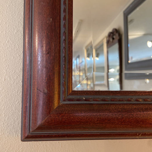 Rectangular Wood Framed Beveled Mirror C MIRRORS