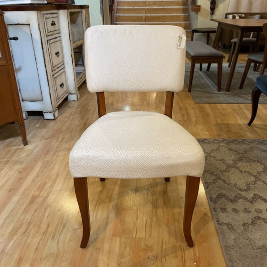 SET of 4 Cream Upholstered Dining Chairs (With top tier protection against liquids and stains) C DINING CHAIRS