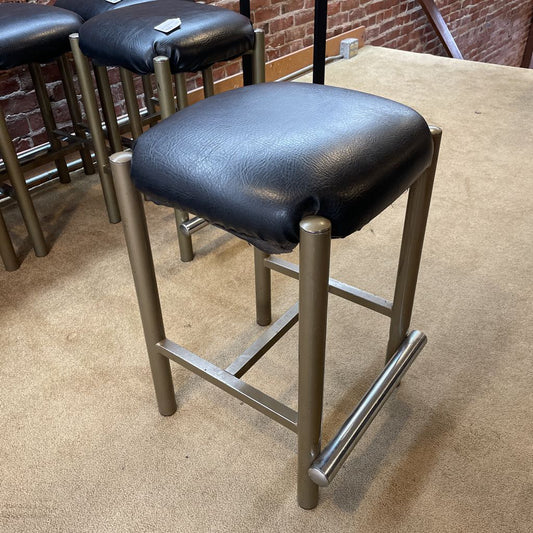 Chunk Vinyl Seat Metal Leg Stool C STOOLS