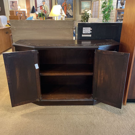 MC Wooden Angled Carved Credenza C CABINETS