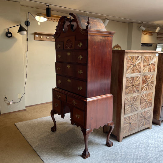 Mahogany Queen Anne Style Highboy Dresser C HIGHBOYS