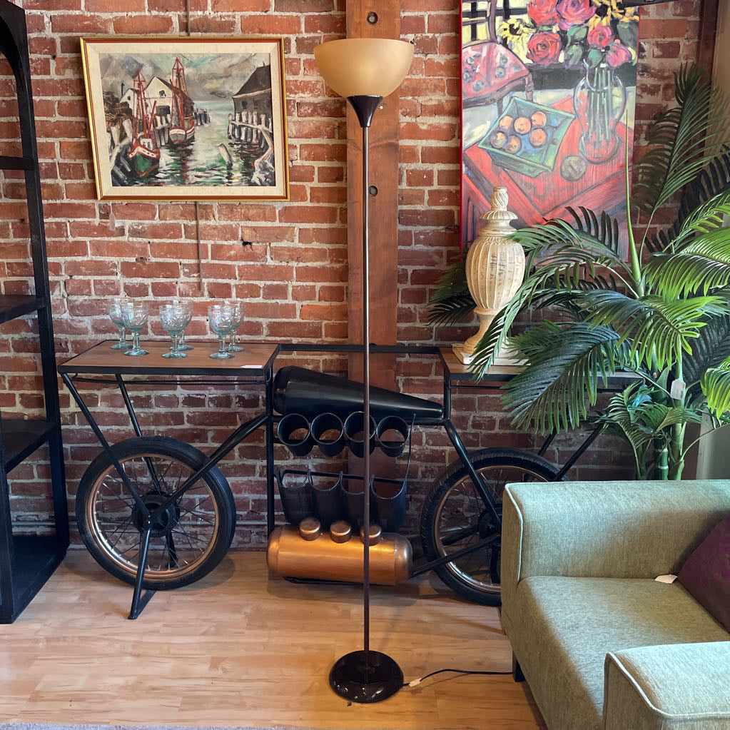 Brown Acrylic Floor Lamp