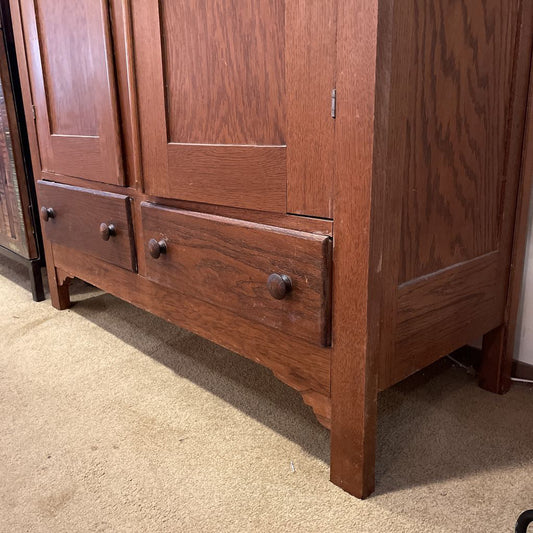 1900's Oak Armoire (AS IS) C HIGHBOYS
