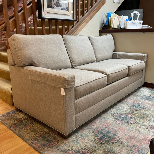 Ethan Allen Grey Fabric 3 Seat Sofa U SOFAS