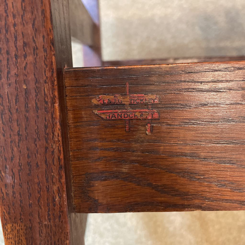 Ladder Back Vintage Leather Seat Chair C DINING CHAIRS