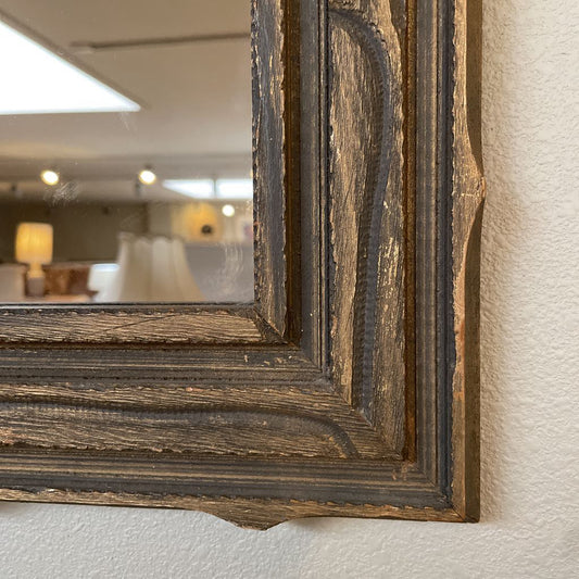 Long Rustic Wood Frame Mirror C MIRRORS