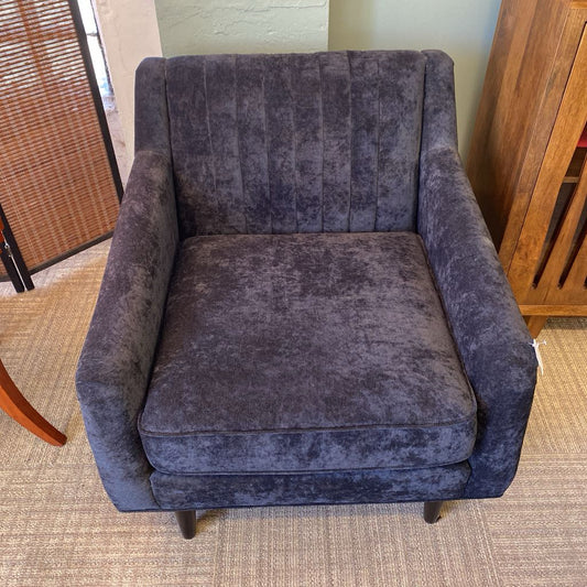 Contemporary Black Channel Back Armchair U ACCENT CHAIRS