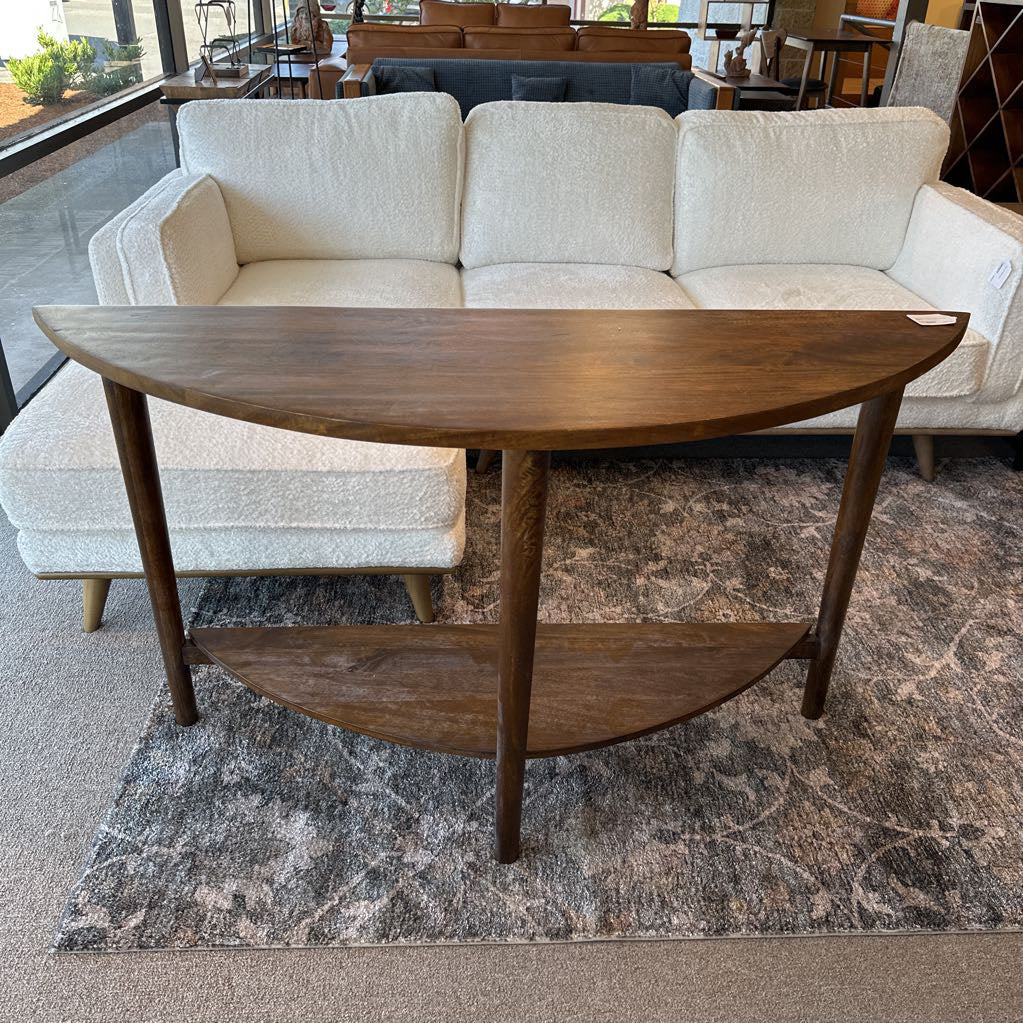 Half Moon Mango Wood Console Table C CONSOLE TABLES