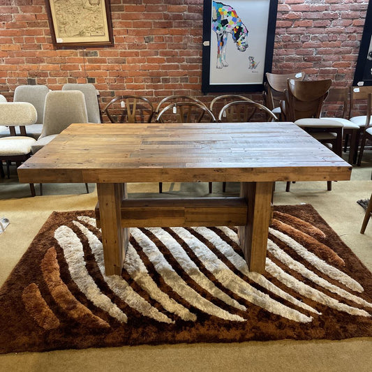 Rustic Wooden Trestle Dining Table C DINING TABLES
