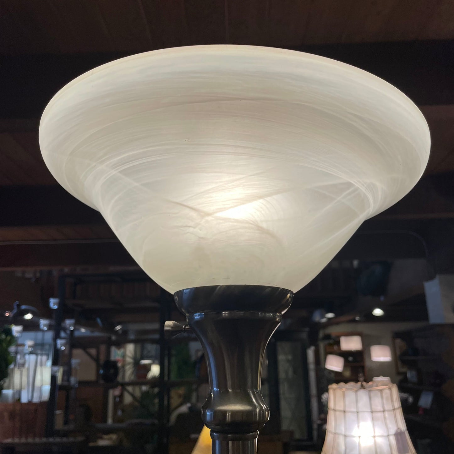 Scavo Glass Silver Floor Lamp