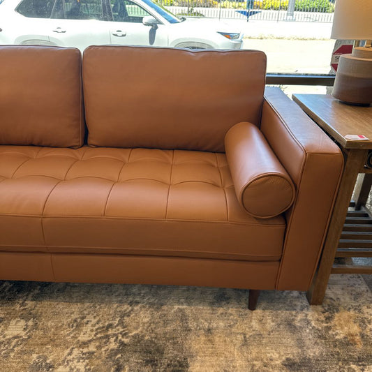 Malmo Terracotta Leather LAF Chaise Sectional U SECTIONALS LAF