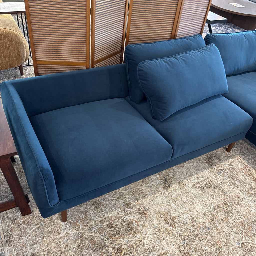 Egersund Prussian RAF Chaise Sectional