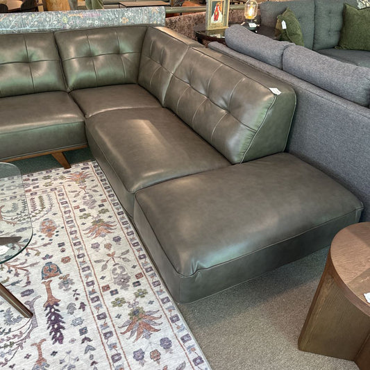 Odense Espresso Leather RAF Sectional
