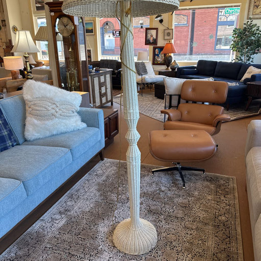 Vintage BOHO Wicker Floor Lamp LAMPS