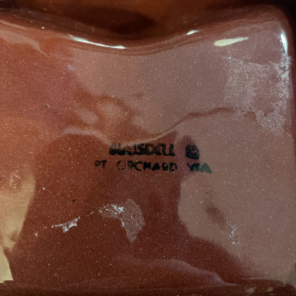 Vintage Brown Pottery PNW Ashtray/Port Townsend