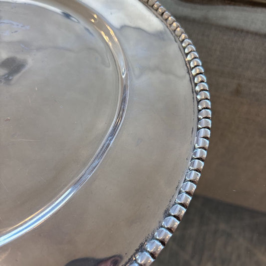 Round Polished Pewter Platter SMALLS