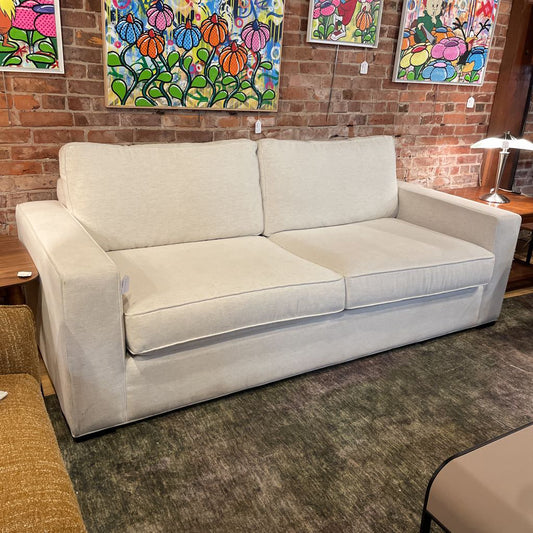 Off-White Fabric 2 Seat Sofa