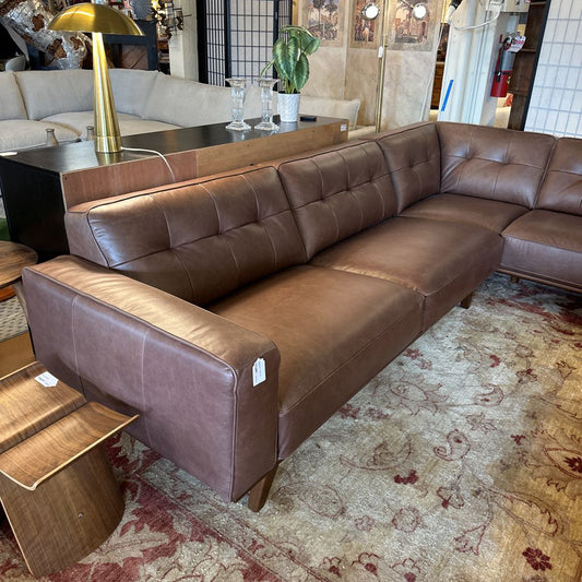 Odense Coffee Leather RAF Sectional