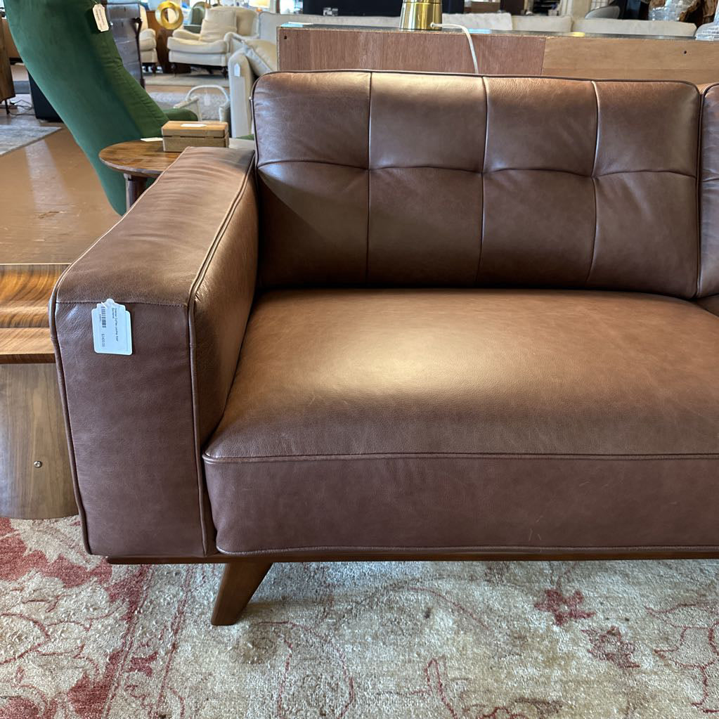 Odense Coffee Leather RAF Sectional U SECTIONALS RAF