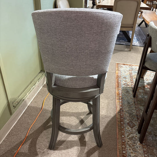 Contemporary Grey Nailhead Swivel Counter Chair C DINING CHAIRS