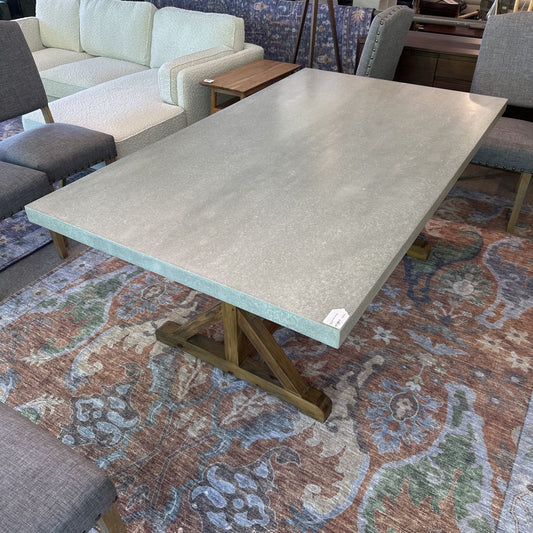 Rustic Foux Stone Top Dining Table C DINING TABLES