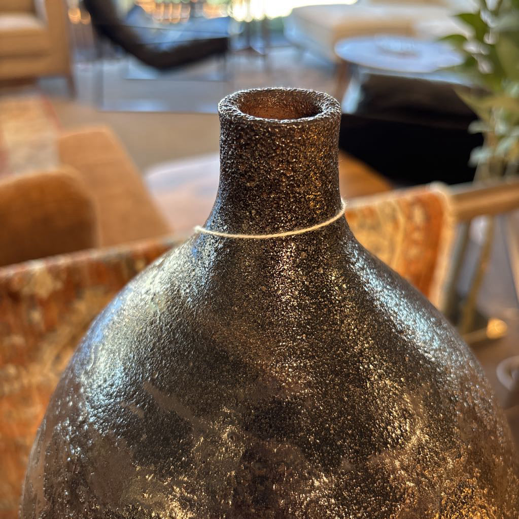 Tall Dark Narrow Vase