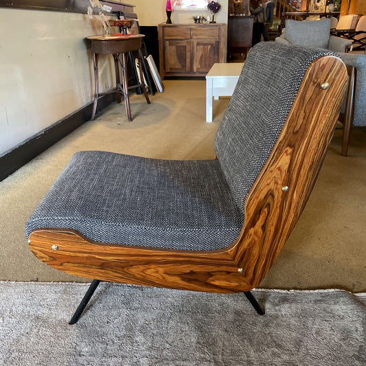 CB2 Meda Grey Armless Lounge Chair by Gianfranco Frattini U ACCENT CHAIRS