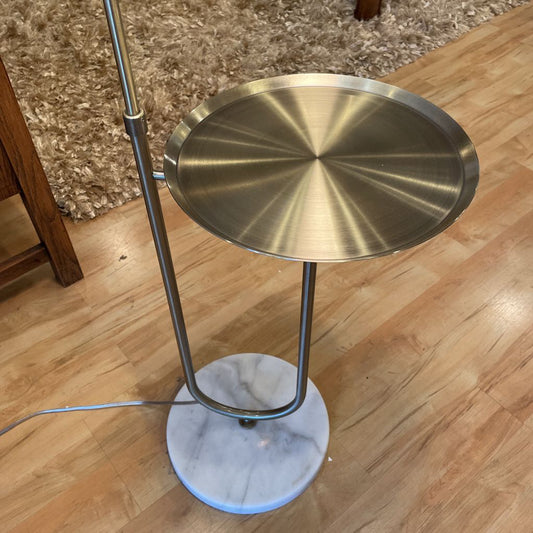 Glass Globe Brass Shelf Floor Lamp LAMPS