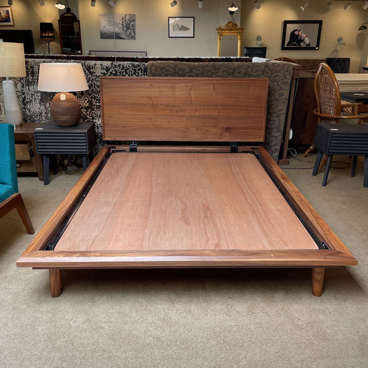 Herman Light Natural Walnut Queen Bedframe