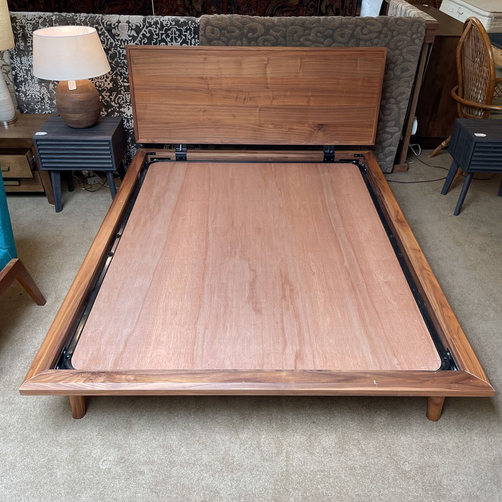 Herman Light Natural Walnut Queen Bedframe
