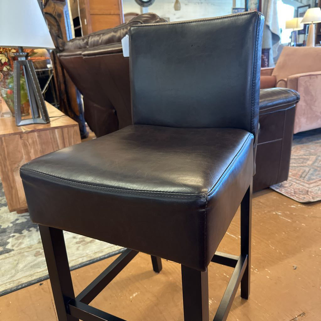Brown Leather Counter Stool C STOOLS