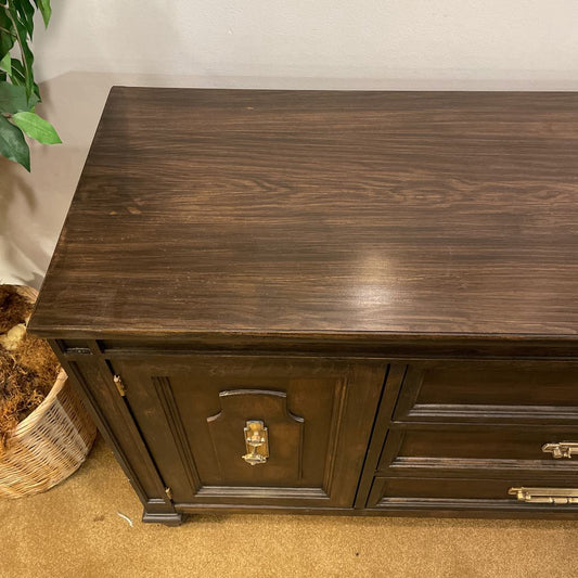 Dark Wood Vintage 3 Drawer 2 Door Buffet C SIDEBOARDS