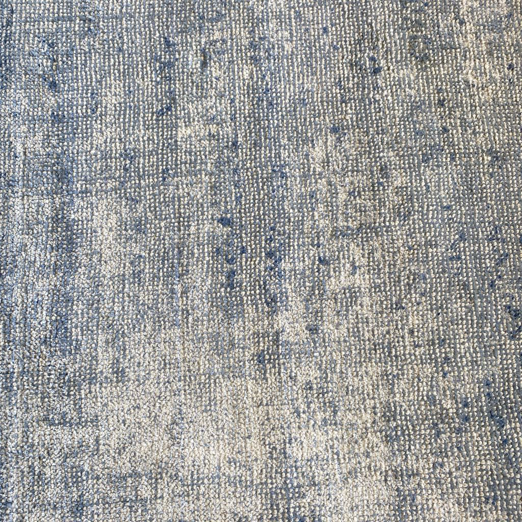 WEST ELM Contemporary Blue & White Textured Rug