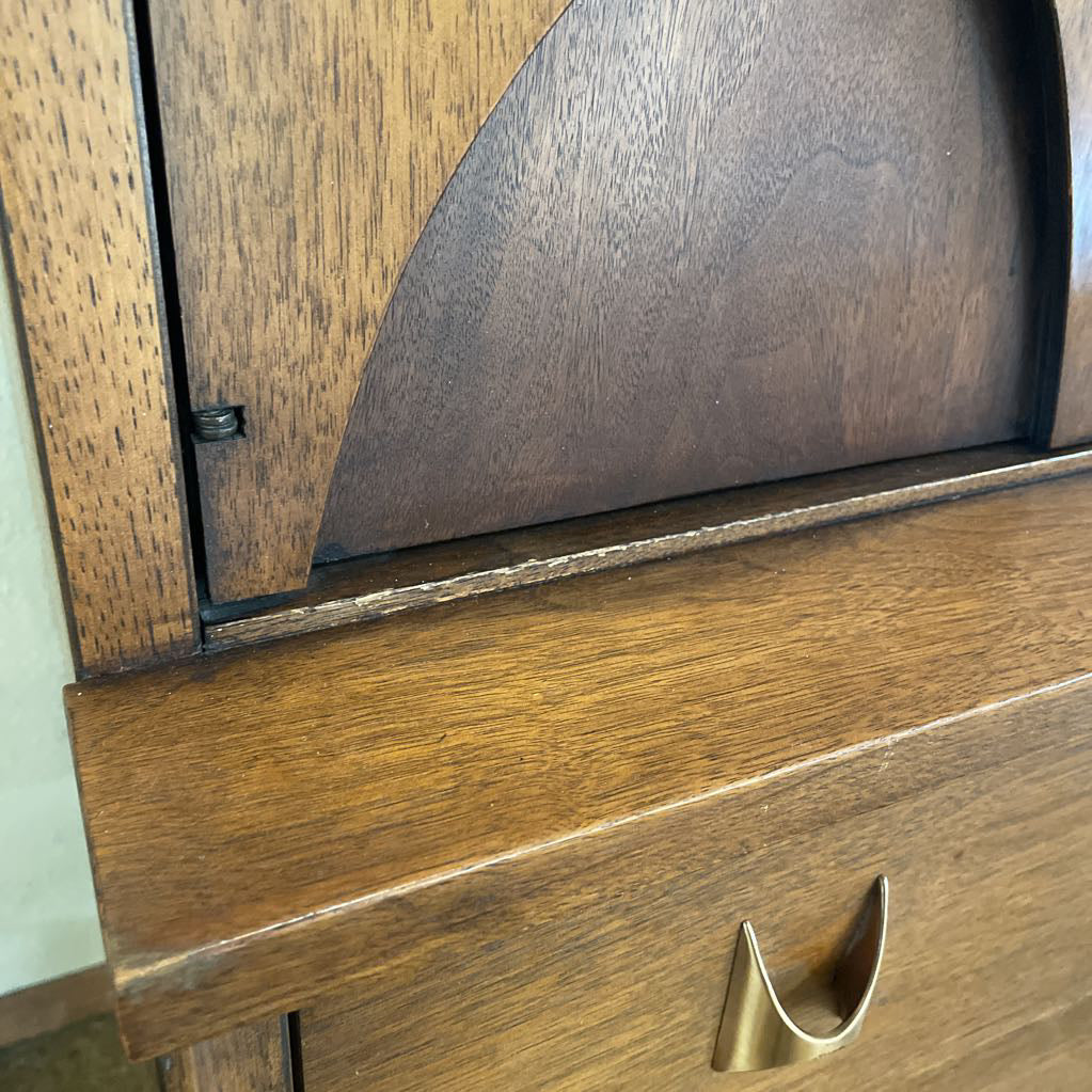 Broyhill Brasilia Walnut MCM Gentlemens Dresser C HIGHBOYS