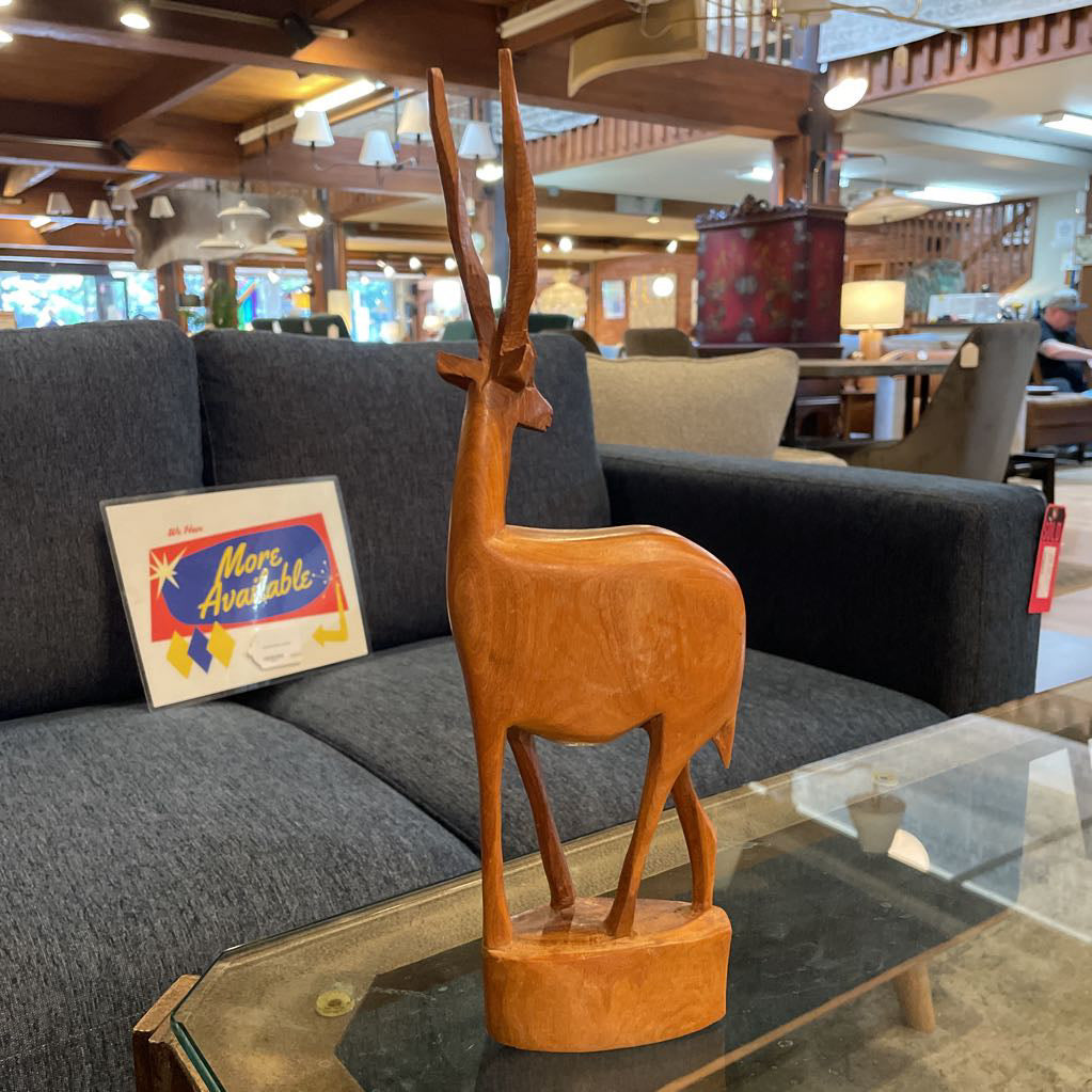 Wooden Antelope Figure