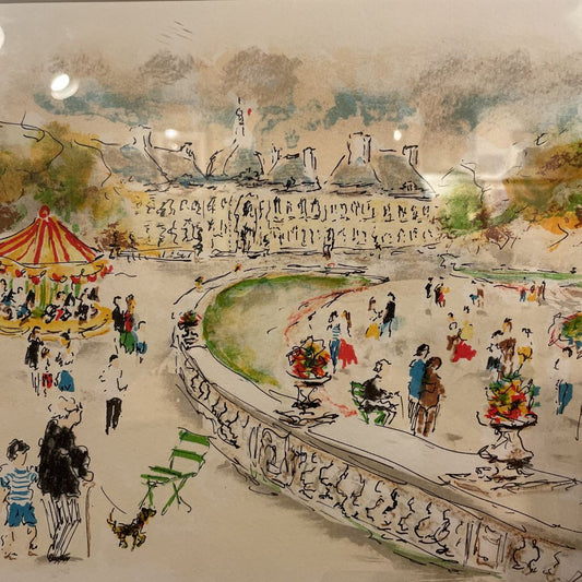 Le Jardin Du Luxembourg 188/360 Signed Lithograph ART