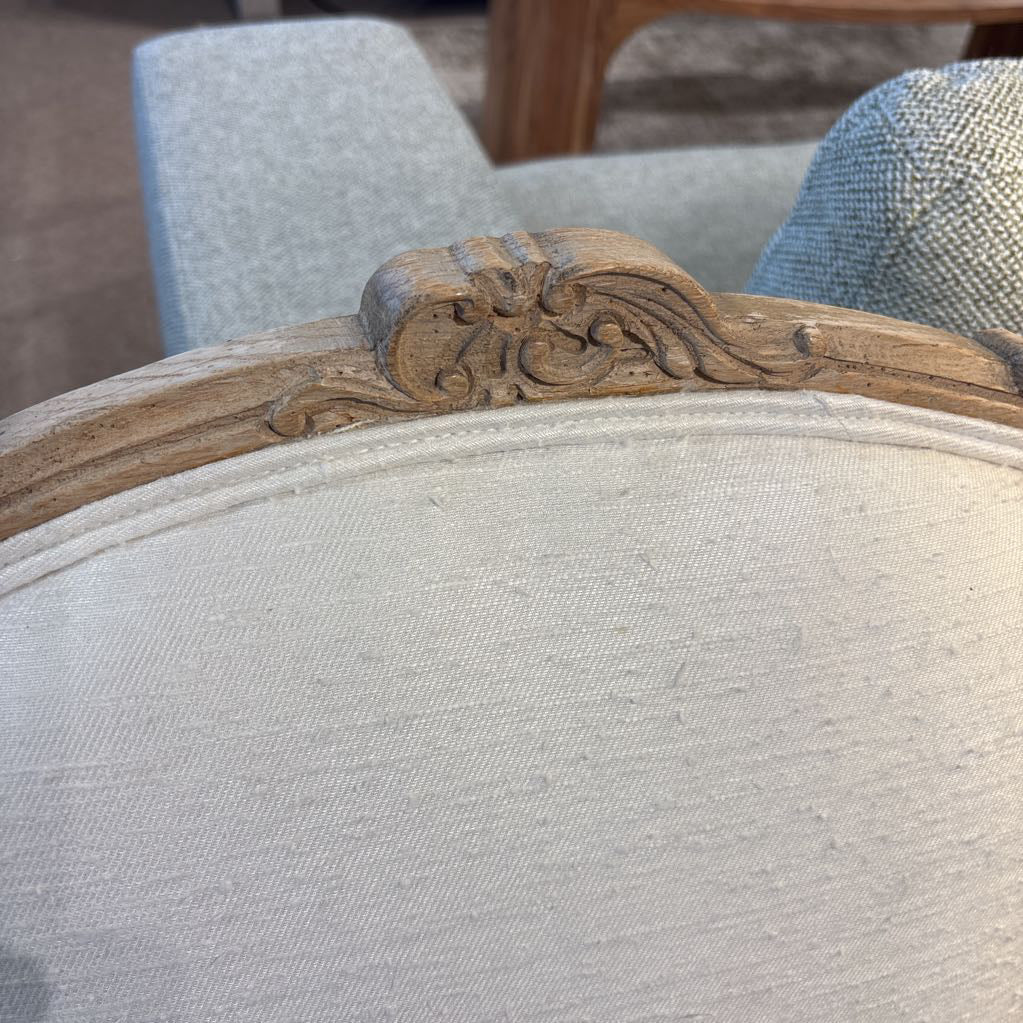 Parisian Style Cream & Wood Armchair