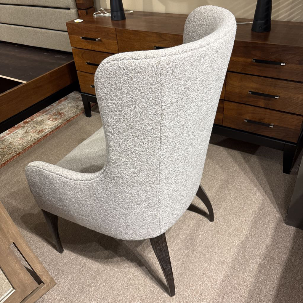 Grey Boucle Highback Accent Chair